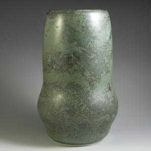 arabia vintage vase mottled green biomorphic 1940s